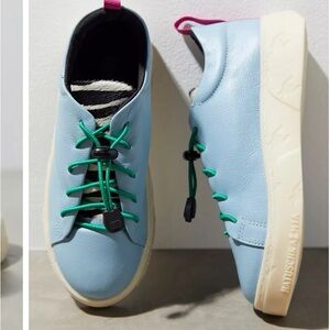 NWT Matuschka Mia Blue Leather/calf hair, slip on sneaker.m, Size 39